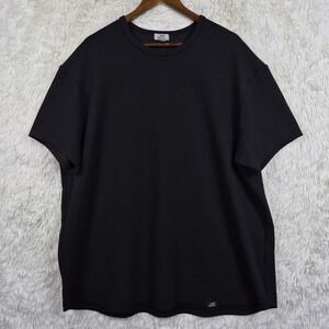 One Bone Mens Black Textured Bullet Tee Size 3 Made in Canada Relaxed Fit